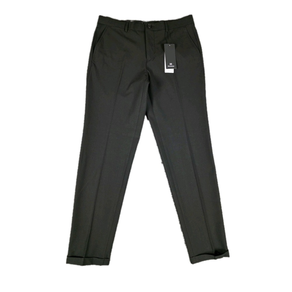 Matinique Mens MAliam Dress Pants Black Cuffed Leg Size 33 X 32 NWT